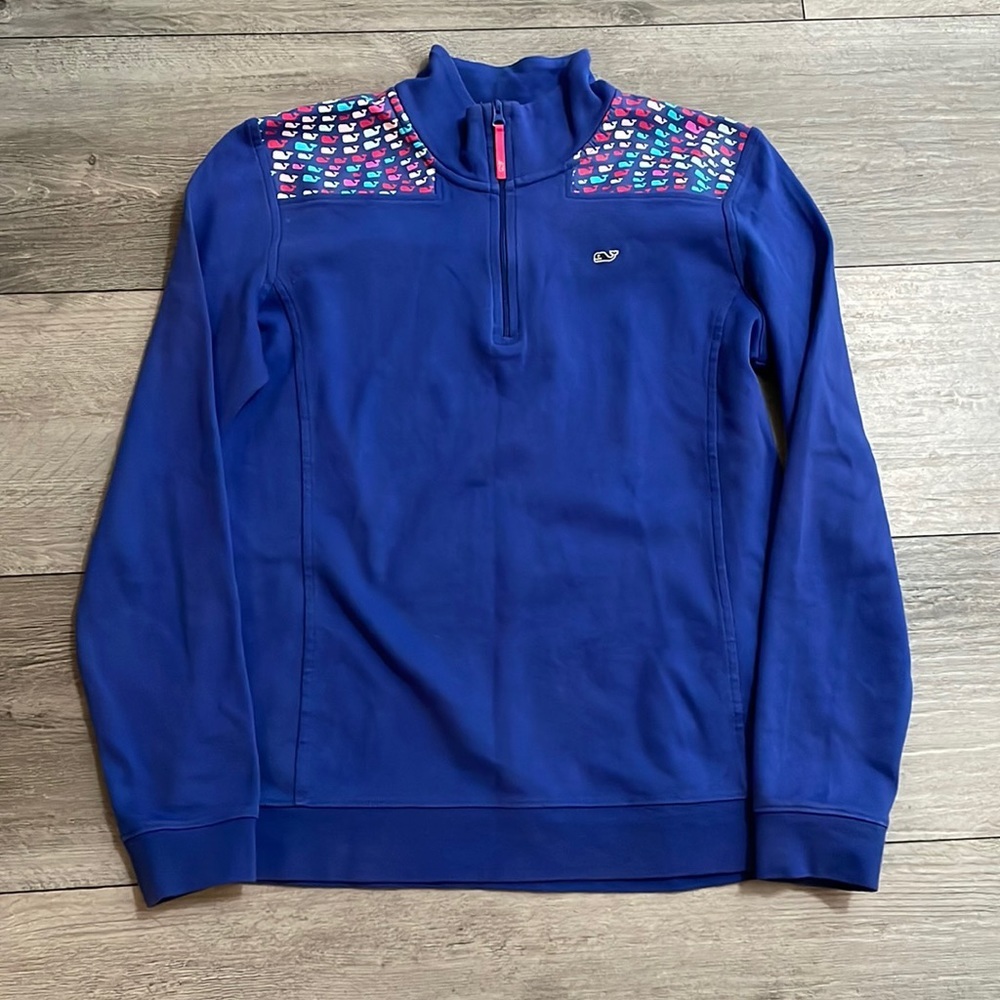 Vineyard Vines, Zip Jacket, Medium, Womens,‎ Pink and Blue, 100% cotton